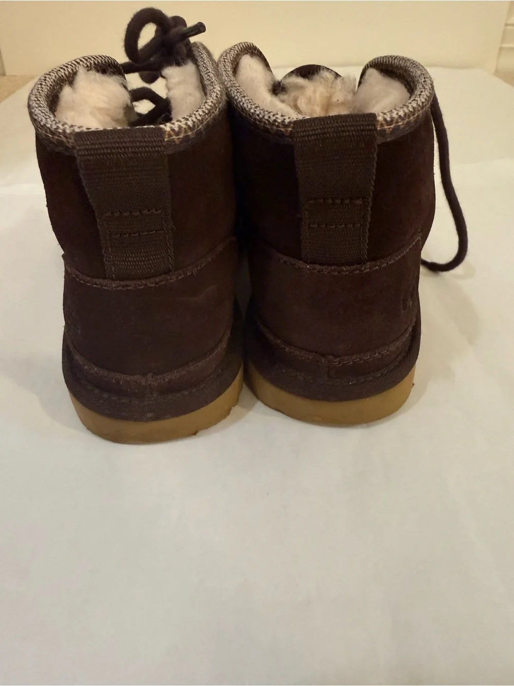 UGG Kids Brown Suede Lace-Up Winter Boots